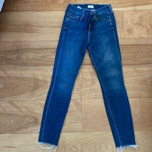 Mother jeans looker ankle fray size 26 color groovin